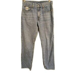 Cinch UP Jeans Men's 32x37 Cowboy Straight Leg Medium Wash Mid Rise White Label